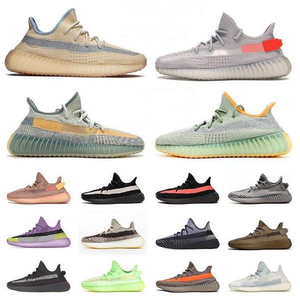 

with box kanye shoes cinder linen black static reflective asriel oreo israfil tail light men women sport shoes training sneakers