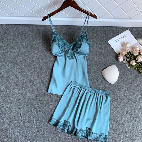 

women's new thin pajamas suit fashion bow decoration home clothes multicolor optional, Black;red