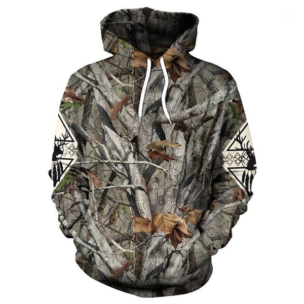 

3d branch print autumn winter men long sleeve hoodies casual loose streetwear sweatshirt hooded pullover 1, Black
