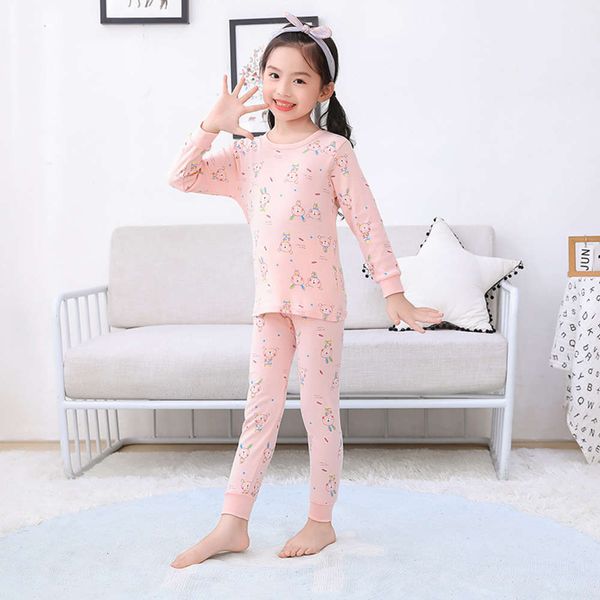 

cotton winter 2020 new children's lovely autumn home pajamas for boys and girls ht3r, Blue;red