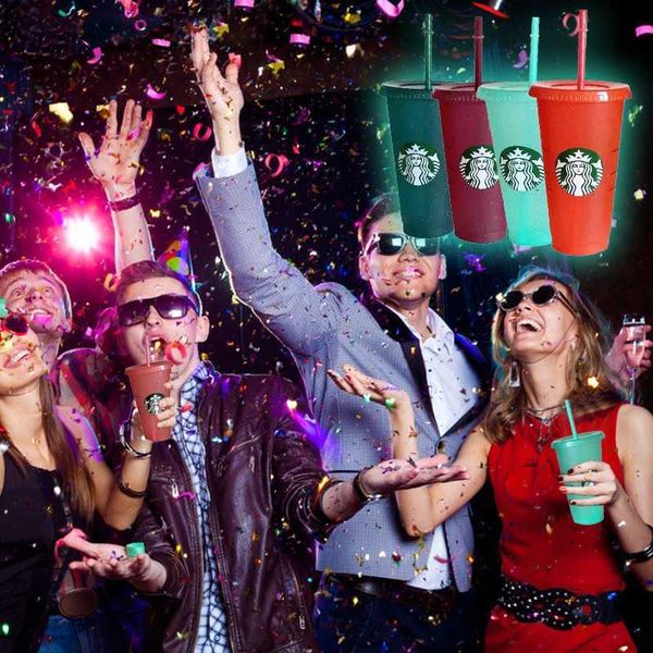 

flash powder shiny reusable plastic tumbler with lid and straw cup, fl oz, of or party gifts starbucks moon