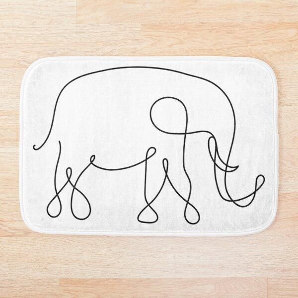

elephant line art bath mat bath mat set anti-slip bathroom carpet shower absorbent toilet rug foot bathroom rug
