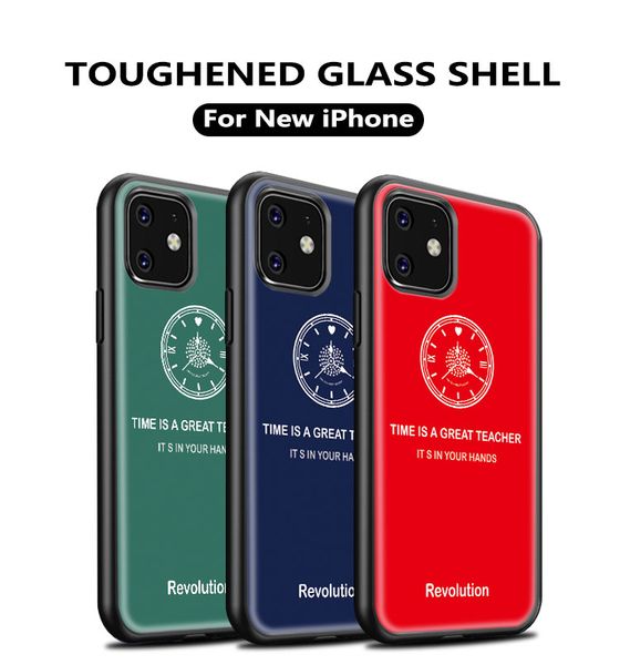 

закаленное стекло телефона чехол для iphone 12 11 xs xr лучшие продажи пользовательских дизайнерских модных слов печати роскошные часы мобил