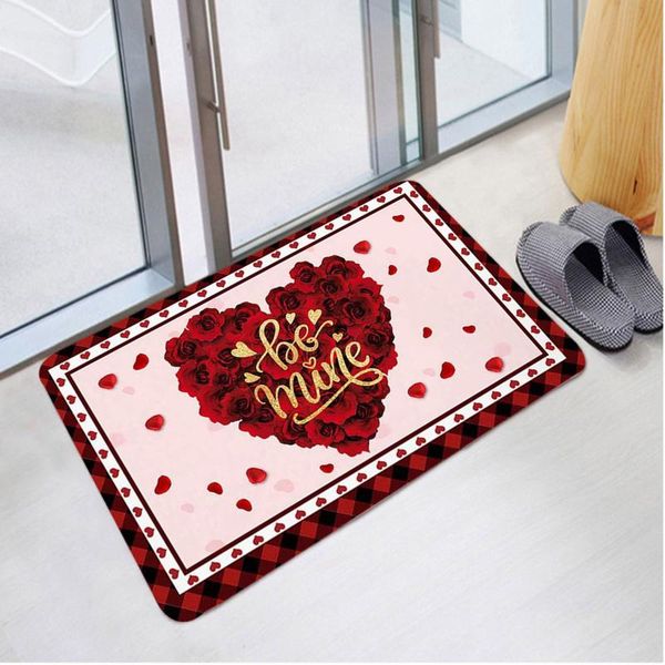 

40 x 60cm valentine's day doormat anti-slip welcome doormats home outdoor carpets decor carpet living room carpet mat rug 2021