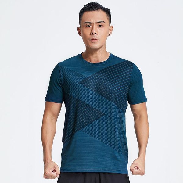 

running jerseys professional men quick dry t shirt loose breathable gym camping hiking cycling tees m-4xl size workout training1, Black;blue