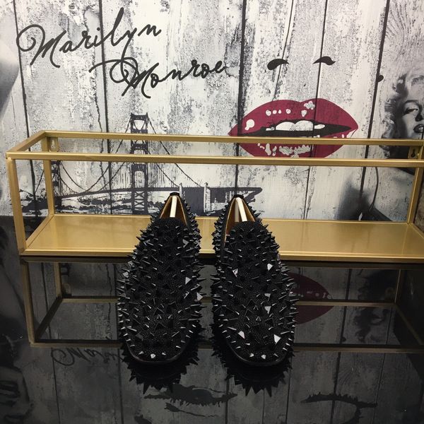 

ddesigner mask brand sequined red sole pointed toe flat shoes women luxury red sole sequined high heels party wedding shoes pointed, Black