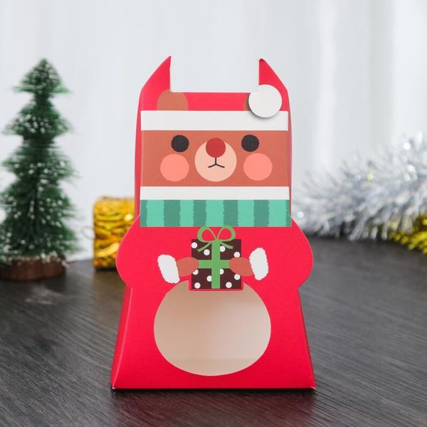 

lbsisi life 4шт рождественские конфеты cookie бумаги коробка santa claus снеговик подарок diy рождественские пакеты упаковочные коробки bbya