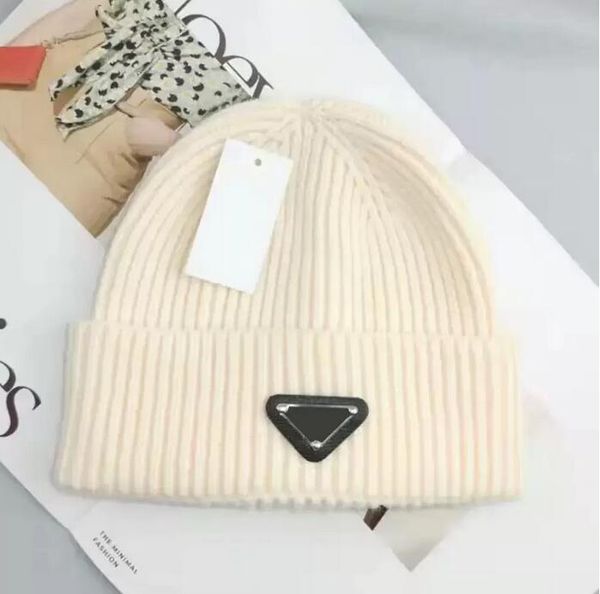 

2022 mens womens designer beanie knitted cap women men knitting hat triangle cashmere letters casual skull caps autumn winter keep warm 16 c, Blue;gray