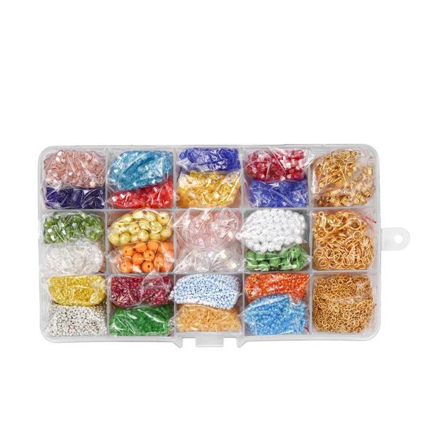 

9000pcs jewelry making sets lobster clasp jump rings abs pearl beads earring hooks crystal for diy jewelry making suppl bbyjye