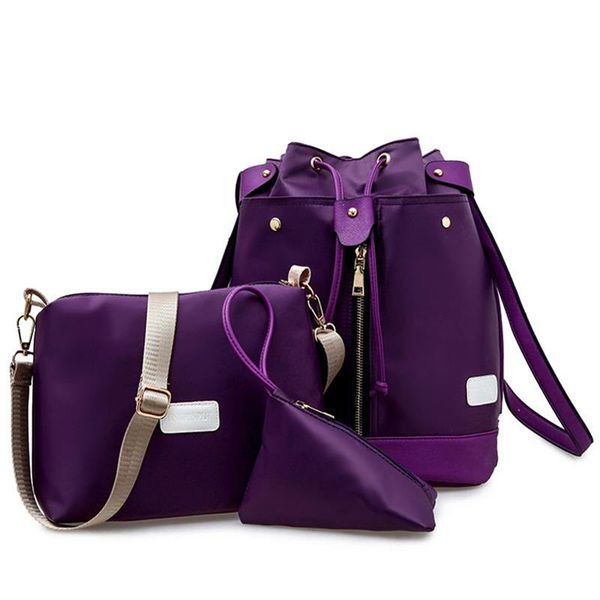

2016 bag knapsack three multifunctional designer piece the three with pattern lattice new of canvas backpack handbags pu square bag cebts