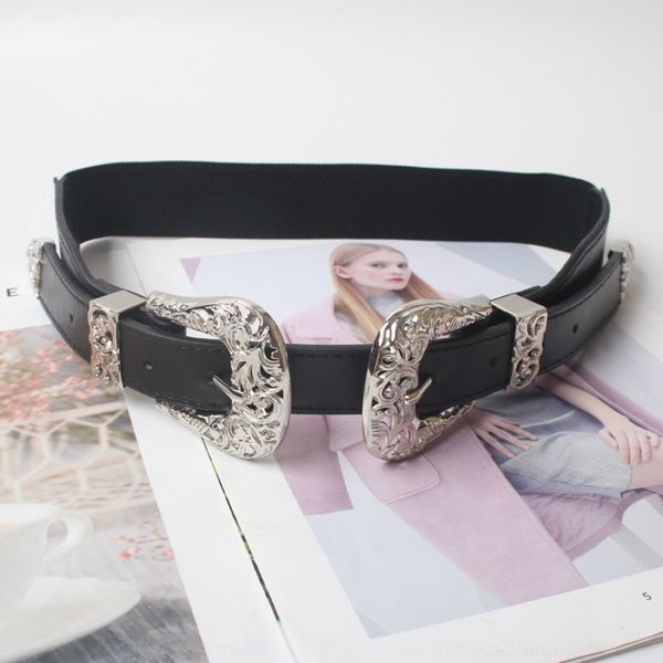 

x9h0 1pc 66cm women waist full metal mirror cummerbunds belt with gold plate fashion wide punk metallic chains lady ic671419, Black;brown