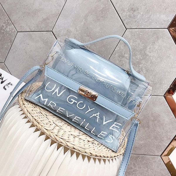 

causual pvc transparent clear woman crossbody bags shoulder bag handbag jelly small phone bags with card holder wide straps flap