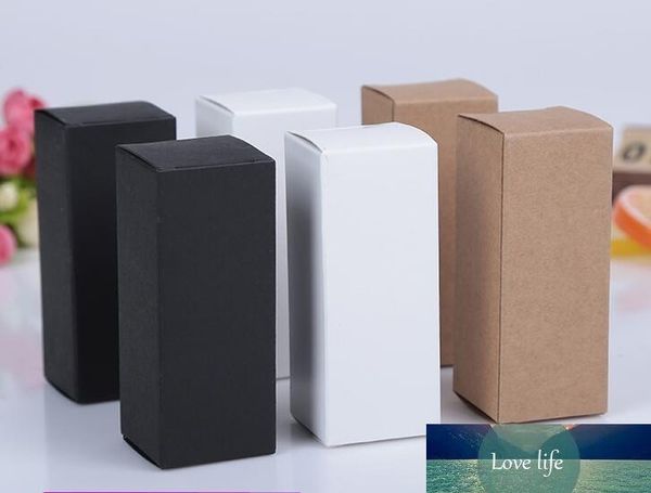 5 pcs pequeno preto / branco / caixa de papel de papel cartão, caixas de embalagem de óleos essenciais, retângulo caixa de papel de garrafa de perfume cosmético