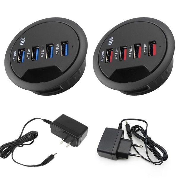 

mounting in-desk 4 ports usb 3.0 hub desk adapter multi splitter for deskpc