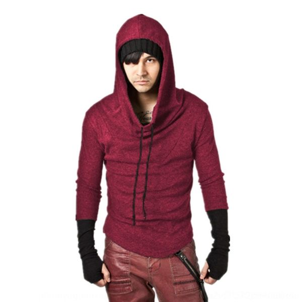 

z3lcp batch men's casual gloves color matching hooded new new casual gloves sweater men's sports color matching sports hooded swea, Black
