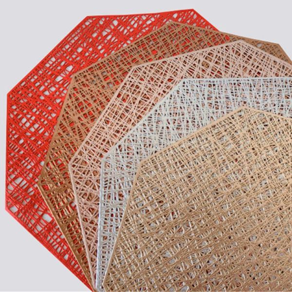 

пвх placemats individual таблица восьмиугольная водонепроницаемая non скольжения таблица матс теплоизолированные pad coaster домашнее украше