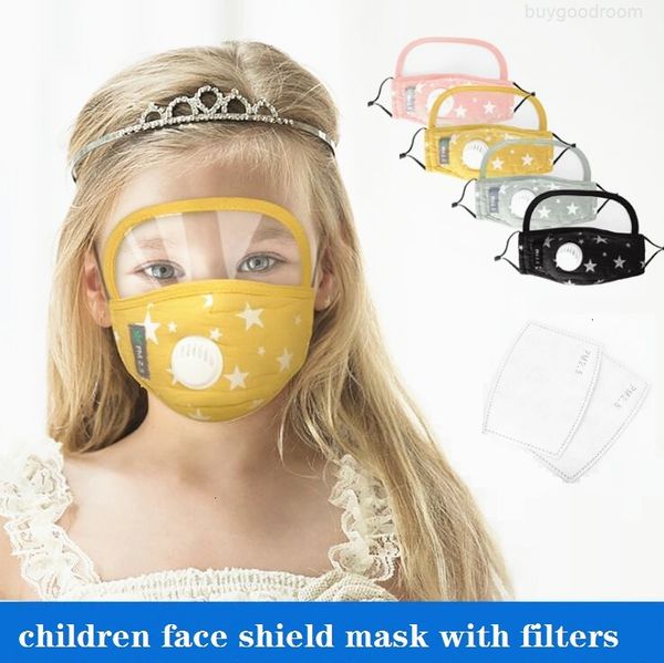 

protective child face mask with eyes shield masks washable cotton mask with breather valve pm2.5 filters dustproof mask 20cx