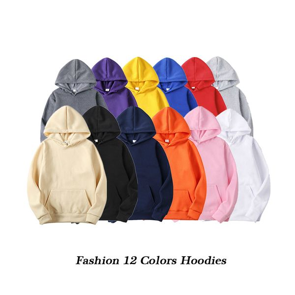 

2020 autumn men hoodie hip hop streetwear men pullover sweatshirts hoodies mens solid color hoodie male y0114, Black