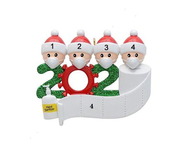 

factory48m1christmas new decoration quarantine party gift birthdays 2020 product personalized family of 4 ornament pande