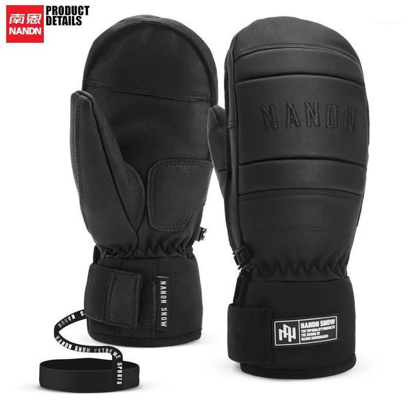 

nandn ski gloves leather winter warm wind proof snowboard1