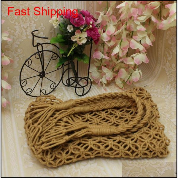 

fashion beach woven bag mesh rope weaving tie buckle reticulate hollow straw bag no lined net qyluqc fivegarden