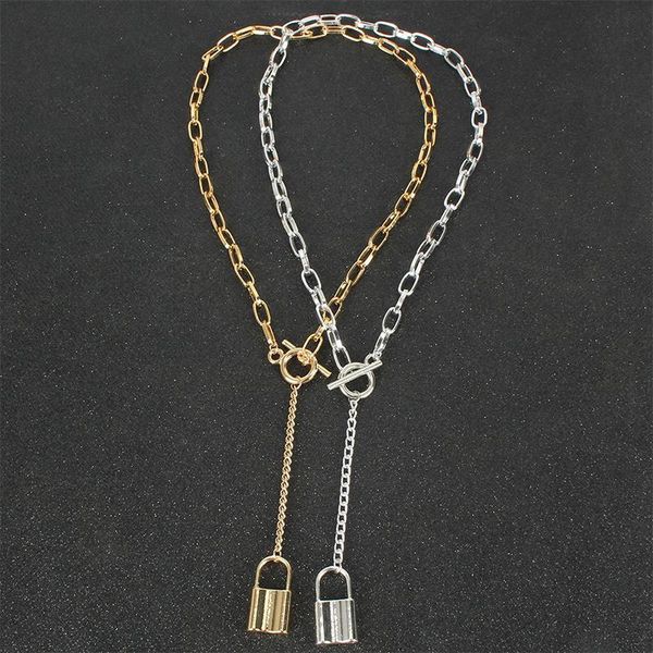 

2021 new fashion temperament clavicle chain simple versatile sweater chain golden pendant necklace female ins style, Silver