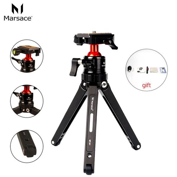 

tripods marsace mt-01 portable folding kit ultra compact aluminum tripod with ball head for mini slr camera