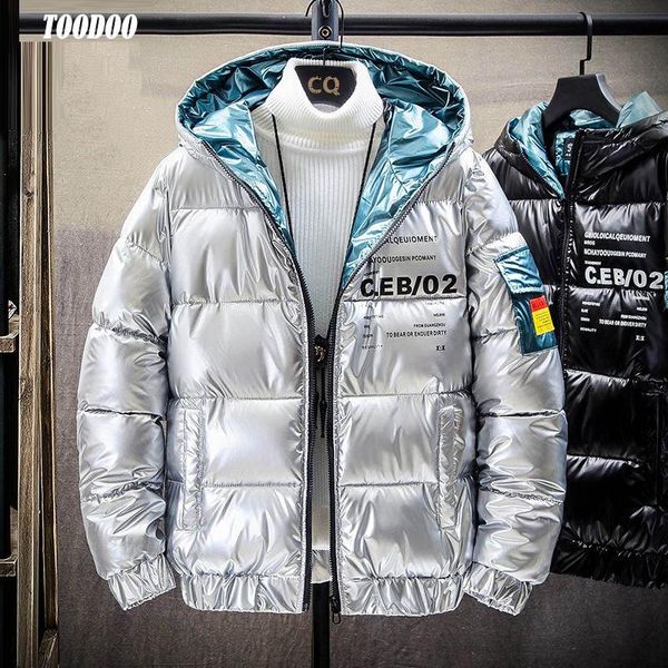 

2020 fashion thick cotton men coat hood jacket relax cut thick man selling male casual winter outwear coats, Black