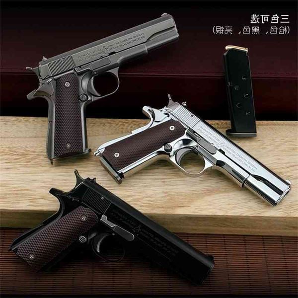 

291: 2.05 colt m1911 metal alloy gun model simulation boy toy large props cannot be fired