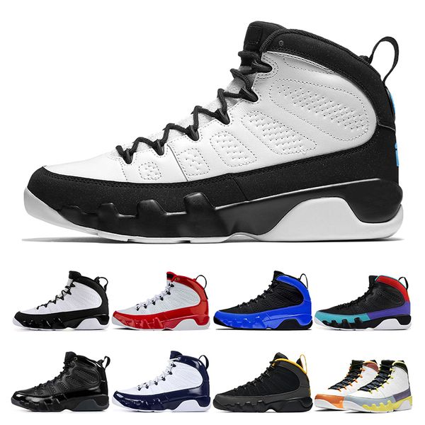 

новые мужские баскетбольные туфли 9s racer university blue gym red unc изменить мир mens trainers sneaker открытая спортивная обувь мода