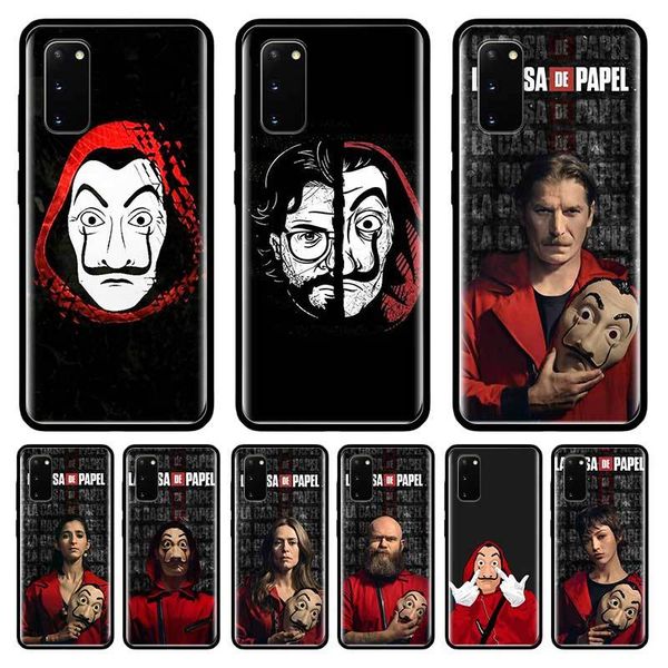 

испания heist дом прецедентного бумаги для samsung galaxy s10 s20 ультра s9 s8 plus s7 примечание 20 9 10 lite cubre black мобильный телефон