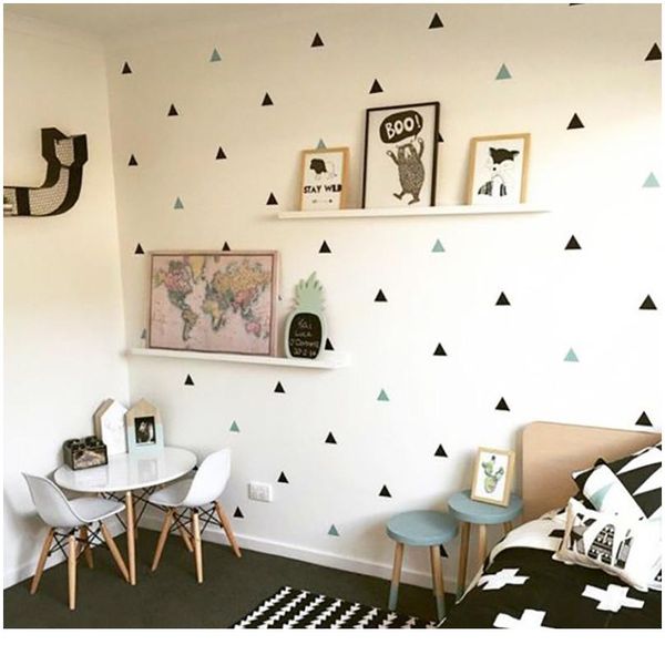 

baby boy room little triangles wall sticker for kids room decorative stickers children bedroom nursery wall decal wmtvrr