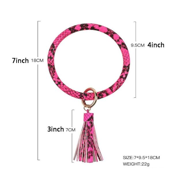 

tassel bangle keychain bracelets keyring snake leather o wristlet bracelet circle charm key ring holder wristban jllrol fight2010