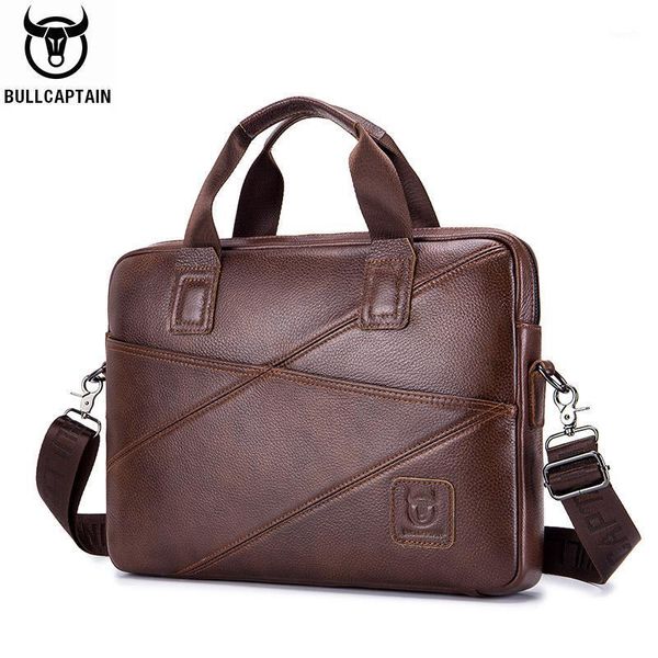 

bullcaptain 2020men's briefcase business handbag can be used for 15 inch lapcasual shoulder messenger bags leather bag men1
