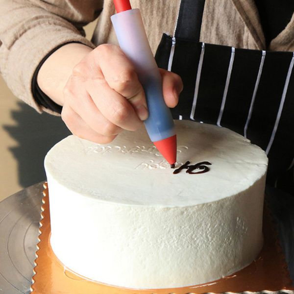 Силиконовые пищевые писать перо шоколадные украшения инструменты формы торта, печенье для печенья трубопроводов для выпечки инструменты для тортов