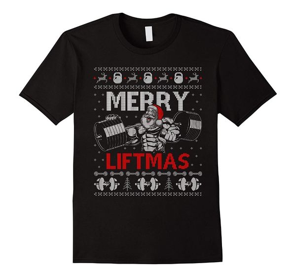 

2020 новое прибытие мужская футболка новый merry liftmas shirt - смешные санта рождество t shirt пользовательских тройники спорта толстовка