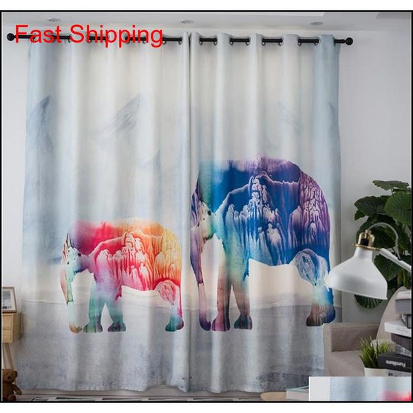 

3d curtains abstract elephant children cartoon boys and girls room custom printed curtains modern minimalist jlljes outbag2007