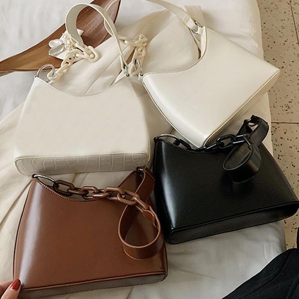 

pu leather women's chain shoulder bag fashion luxury retro acrylic