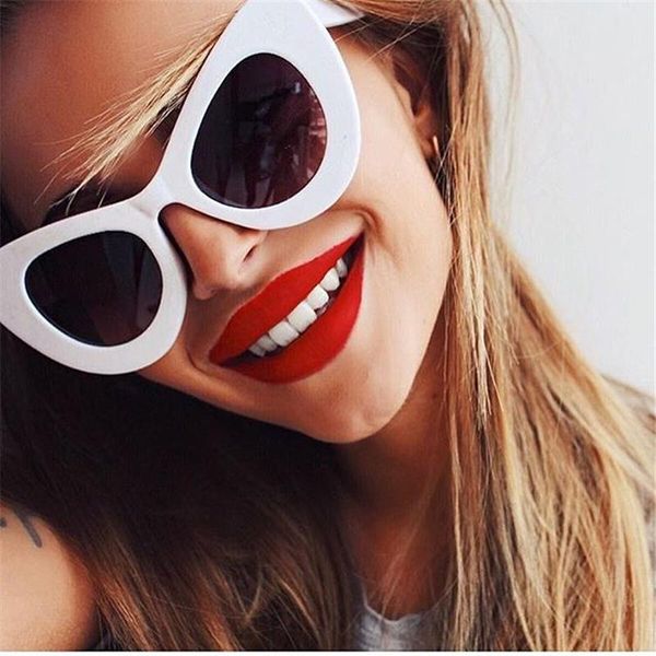 

oversized women glasses eye sunglasses ladies designer brand eyewear sun retro vintage for cat vintage feminino vibpr, White;black