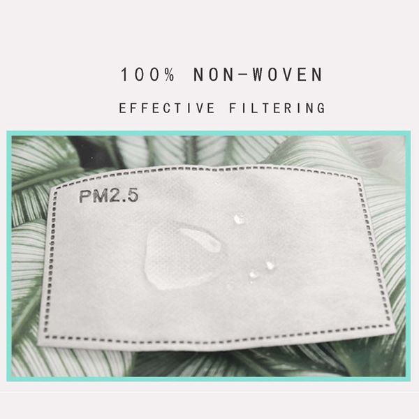 

reusable 5 layer anti dust carbon filter for designer face mask with filter pocket cotton cloth mouth cover kids hot