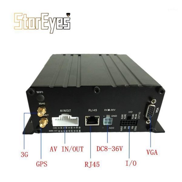 

kits trailer truck taxi vehicle car school bus ahd 720p 4channel hdd sd card mobile dvr with gps 3g1, Black;white