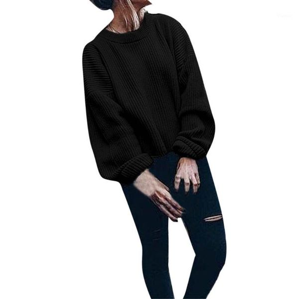 

womansweate o-neck solid color lantern pullover sweater autumn winter long sleeve ropa mujer invierno robe pull femme hiver 9.241, White;black