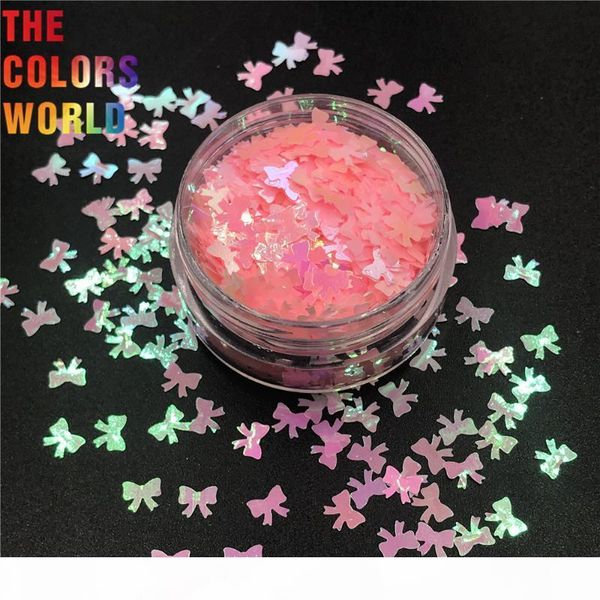 

tct-307 bow knot shape holographic 5mm nail glitter nail art decoration body art makeup henna tattoo tumbler craft decoration, Silver;gold