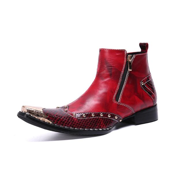 

men's shoes summer korean heightening shoes men's casual breathable botlines pointed toe ankle genuine leather zip rubber, Black