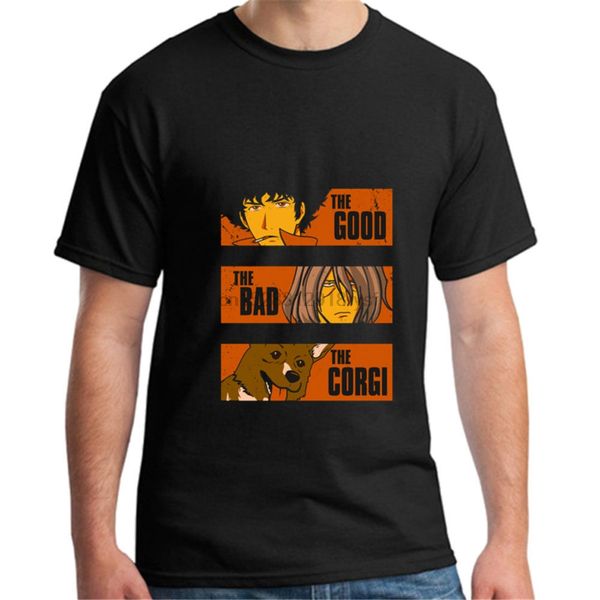 

the good the bad and the corgi t shirt men round neck short sleeves cowboy bebop clothing tees male teen sport hooded sweatshirt hoodie