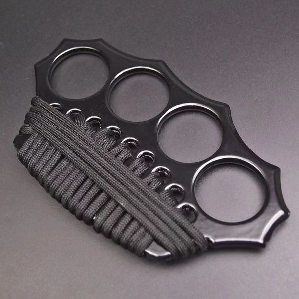 

new arival black alloy knuckles duster buckle male and female self-defense four finger punches 0