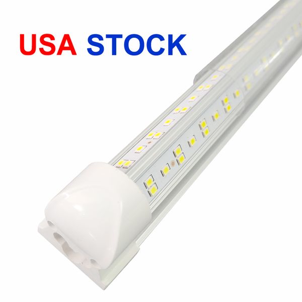 V Em forma de Tubos LED Light 4FT 5FT 8FT LED Daytime Shop Tube T8 72W 144w Lados Duplos Bulbos Lojas Luzes Luzes Bulbo 85-265V