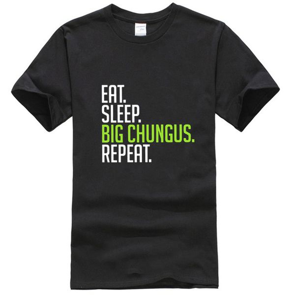 

eat sleep big chungus funny meme t shirt men casual percent round neck tshirt oversized camisas hombre sport hooded sweatshirt hoodie