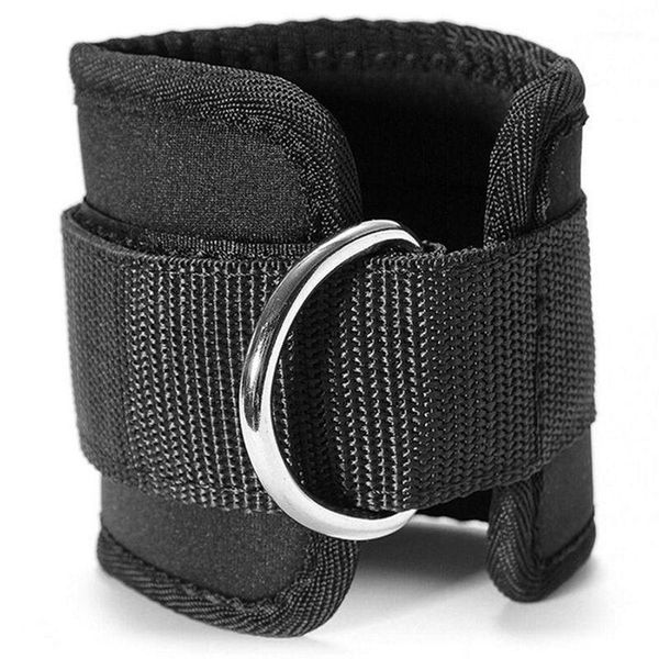 

adjustable d-ring ankle strap buckle body building resistance band gym multi thigh leg ankle cuffs power weight lifting fitness1, Blue;black