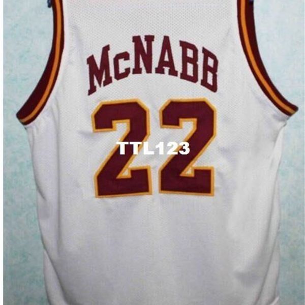 

vintage men white #22 donovan mcnabb mount carmel college jersey size s-4xl or custom any name or number jersey, Black